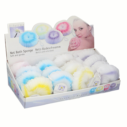 BATH SPONGE 4ASS CLR 50GR
