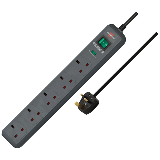 ECO-LINE 5WAY SURGE 2M 4.500A ANTHRACITE