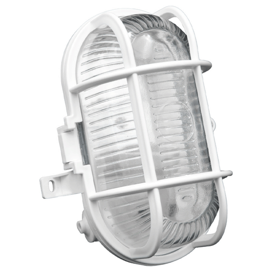 BULK HEAD LIGHT COLOURED IP44 60W WHITE