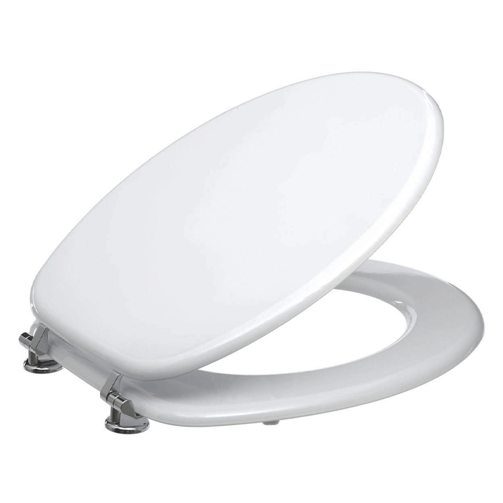 TOILET SEAT WHITE + ZINC