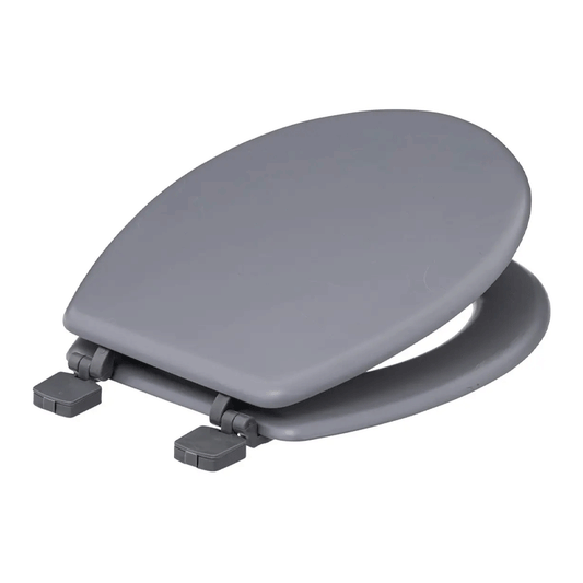 TOILET SEAT WOOD 18' GREY