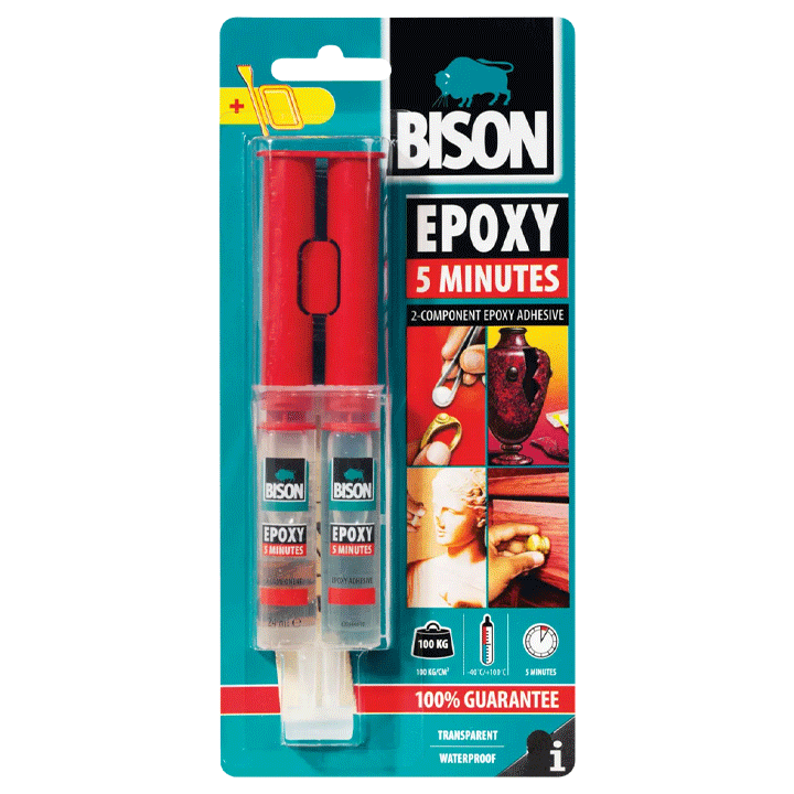 BISON EPOXY 5 MIN SYRINGE CARD