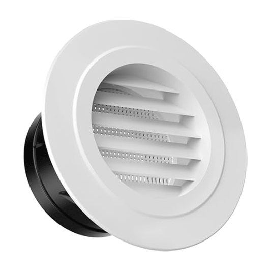 VENTILATION GRILL PP 75MM ROUND WHITE