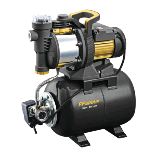 F.F. GROUP AUTOMATIC BOOSTER SYSTEM COUPLED WITH GARDEN JET PUMP 900W