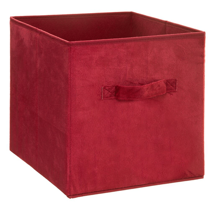 STORAGE BOX RED VELVET 31X31