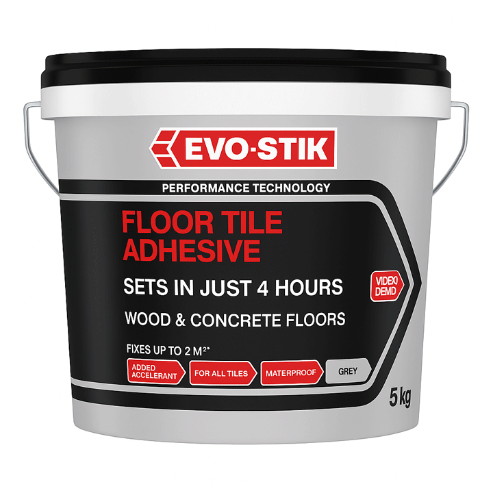 RAPID FLOOR TILE ADHESIVE 5KG EVOSTIK