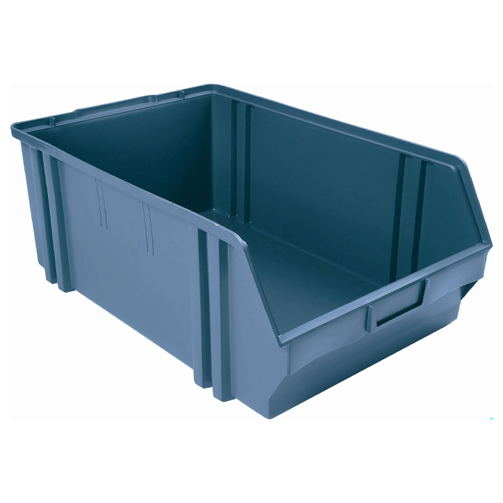 PLASTIC PETROL BLUE BIN 205X335X149MM