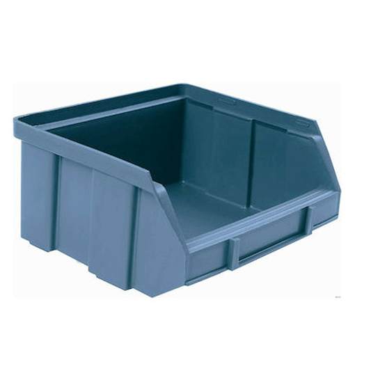 PLASTIC PETROL BLUE BIN 100X95X50MM