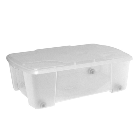 MULTIUSE BOX PLASTIC L565X390XH180MM W/TRANSPARENT BOTTOM+COVER