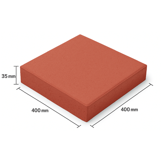 CONCRETE SLAB 400X400X35MM RED