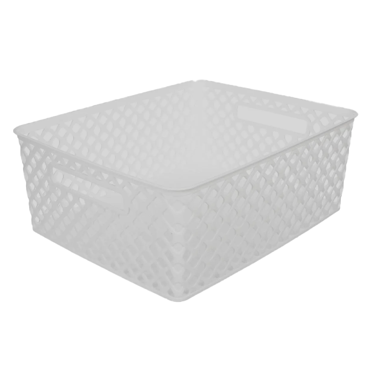 BASKET FOLK MEDIUM WHITE