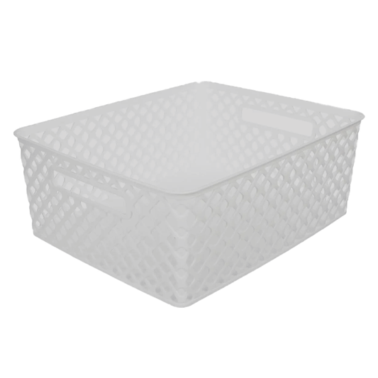 BASKET FOLK MEDIUM WHITE