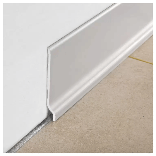 VINYL SKIRTING PVC 70MM LIGHT GREY 2M