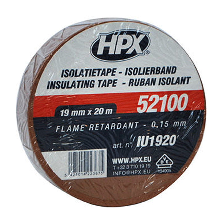 HPX INSULATING TAPE BROWN 19MMX20M