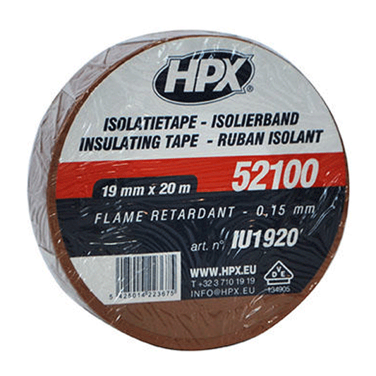 HPX INSULATING TAPE BROWN 19MMX20M