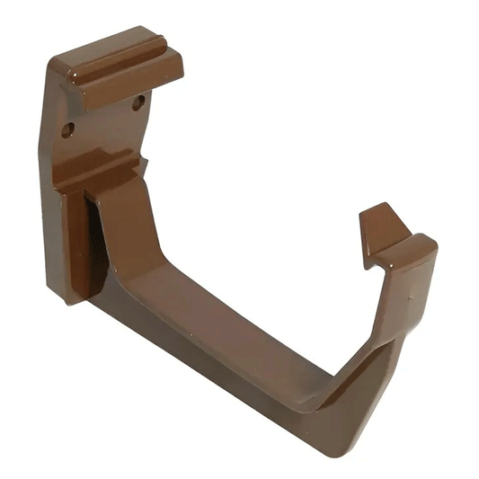 BRACKET GUTTER PLASTIC ΒROWN