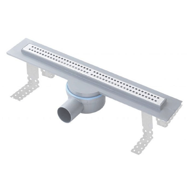 MODULAR SHOWER CHANNEL HORIZONTAL 30X600MM W/INOX PERFORATED GRID FOR MEMBRANE INSULATION ?2"