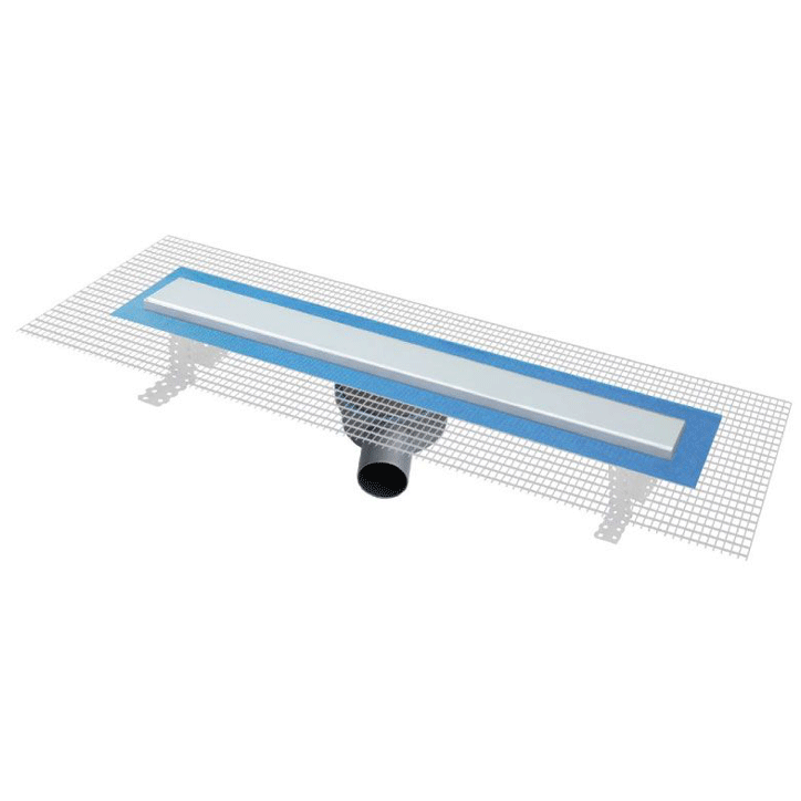 MODULAR SHOWER CHANNEL HORIZONTAL 60X600MM W/INOX SLOT GRID FOR LIQUID INSULATION ?2"