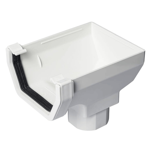DOWNPIPE ELBOW INTENRAL PLASTIC WHITE*