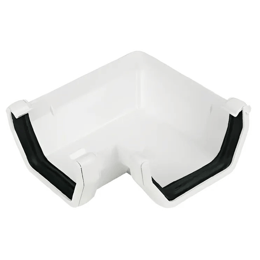 GUTTER ELBOW PLASTIC WHITE