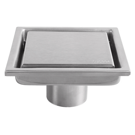FLOOR DRAIN SLOT ANTI-ODOUR 105X105MM ?2" INOX