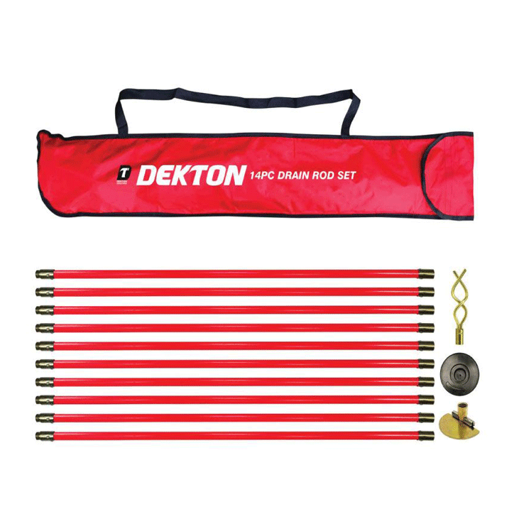 DRAIN ROD SET 14PCS WITH SCRAPPET