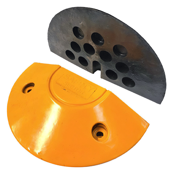 RUBBER SPEED HUMP END 22X43X5CM 2.5KG