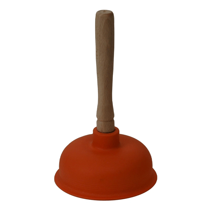 DRAINING PLUNGERS WITH WOODEN HANDLE 150MM
