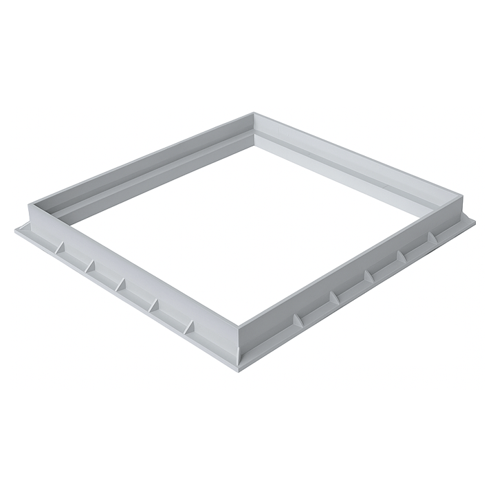 MANHOLE BASE PVC GREY  400X400MM