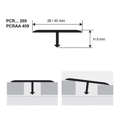 PROCOVER JOINT 26X9MM SILVER  2.7M