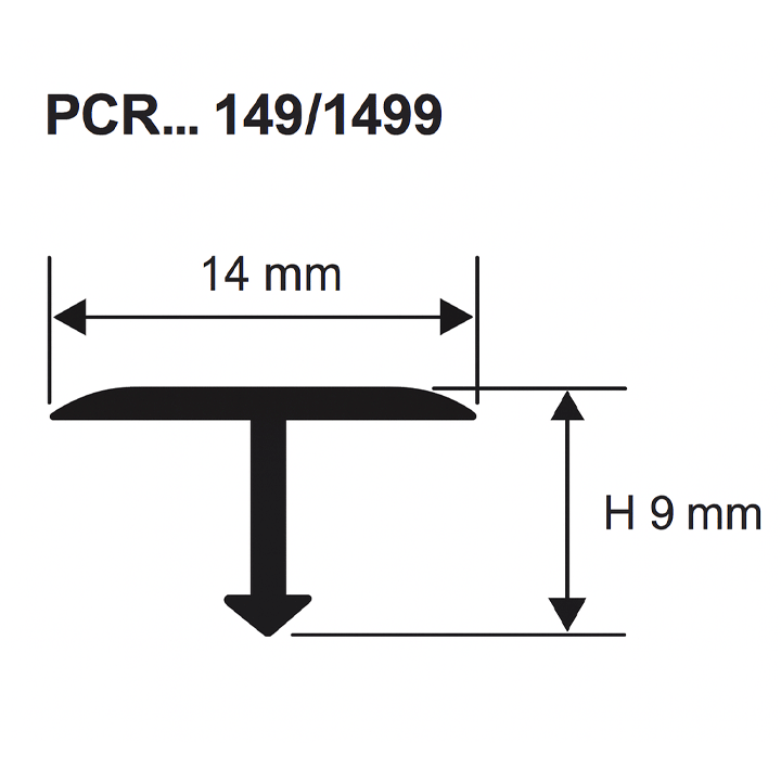 PROCOVER JOINT 14X9MM SILVER  2.7M
