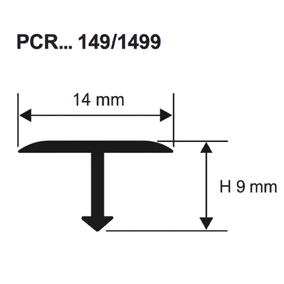 PROCOVER JOINT 14X9MM SILVER  2.7M
