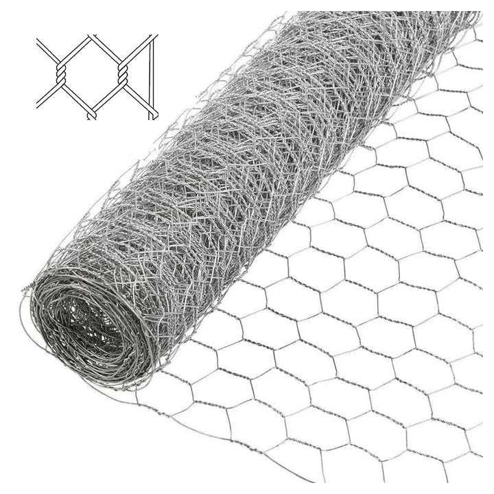 STEEL MESH HEXAGONAL 13X13MM 22G 90CM
