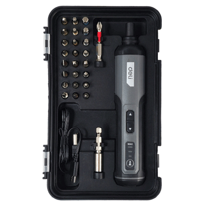 DELI TOOLS 24PCS CORDLESS SCREWDRIVER Li-Ion 4V 5N.m