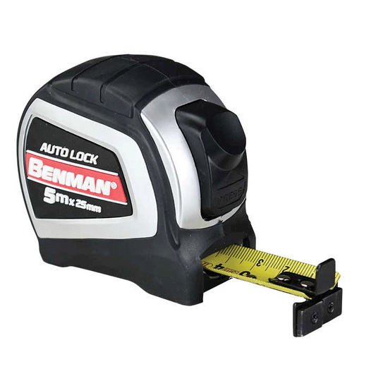 MAGNETIC MEASURING TAPE AUTOLOCK 5X25MM BENMAN