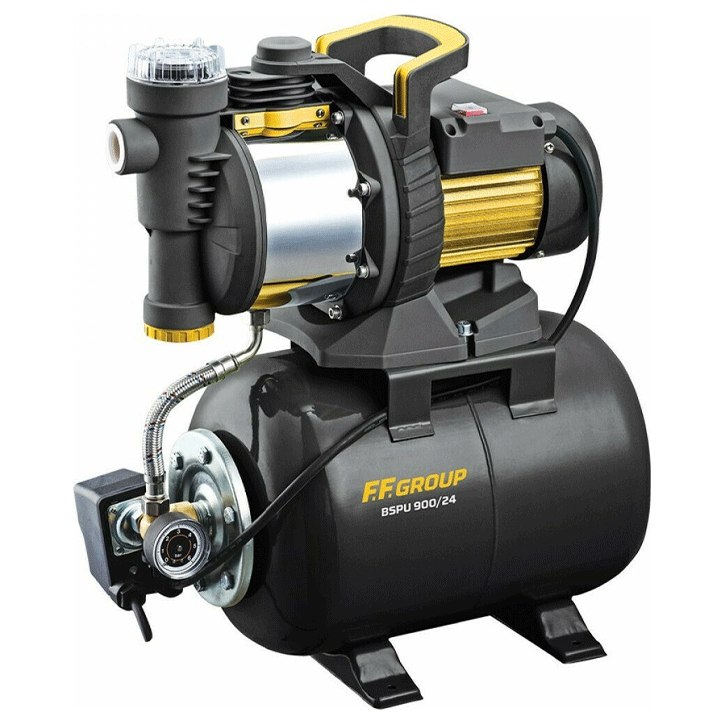 F.F. GROUP AUTOMATIC BOOSTER SYSTEM COUPLED WITH GARDEN JET PUMP 1300W