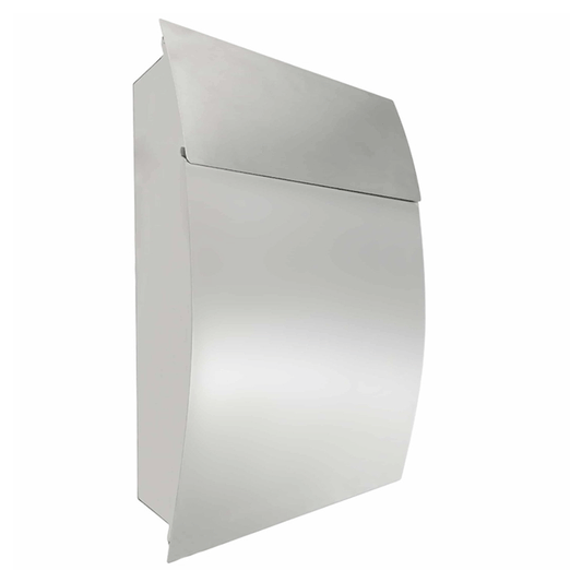 MAILBOX STAINLESS STEEL SILVER 460X120X320X0,6MM FF GROUP
