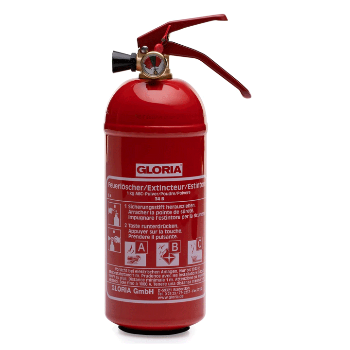 FIRE EXTINGUISHER POWDER 1KG ABC ANAF EN3