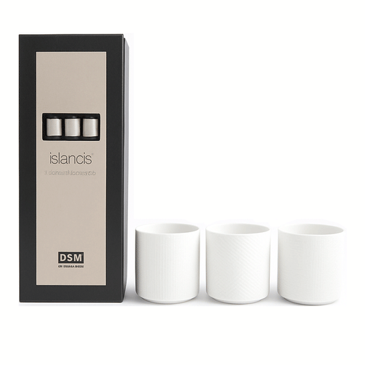 TEALIGHTHOLDER D6.5 SLENDER WHITE 3PCS