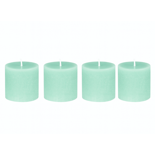 GREEN RUSTIC VOTIVE CANDLE 4.5CM X4