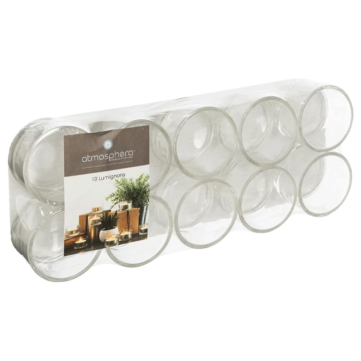 BOX CANDLE HOLDER TRANSP X10