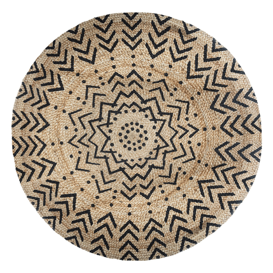 CARPET ROUND PRINT LIVING D120