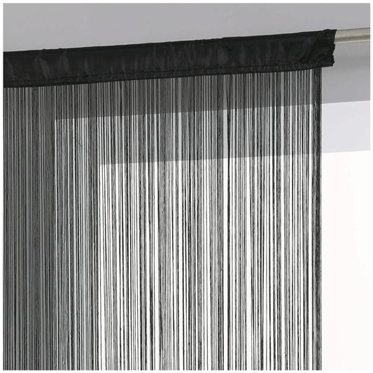BLACK THREAD CURTAIN 90X200CM