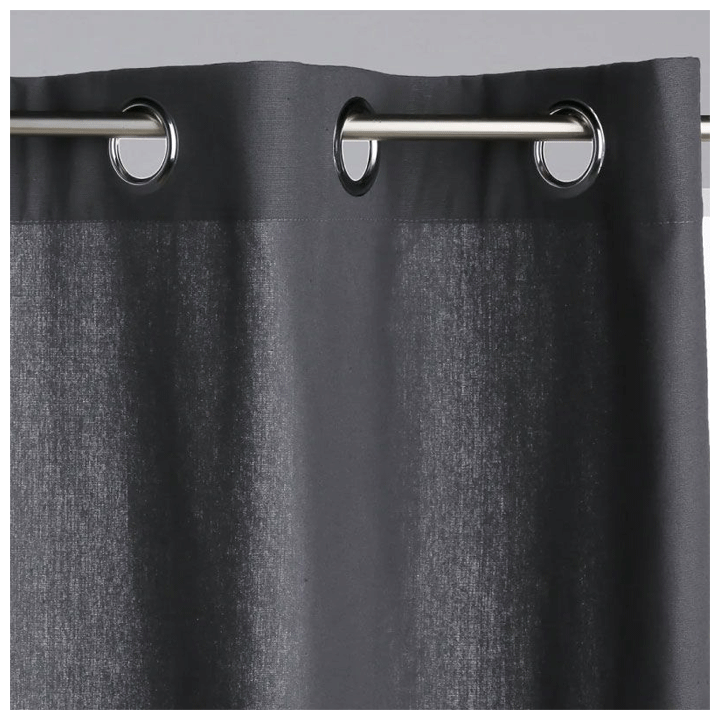 CURTAIN DARK GREY 8 EYELET140X260