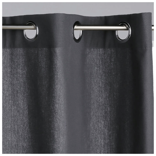 CURTAIN DARK GREY 8 EYELET140X260