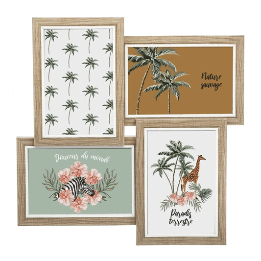 PICTURE FRAME JUNGLE X4