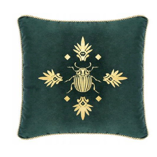 CUSHION VELVET BEE GREEN 40X40