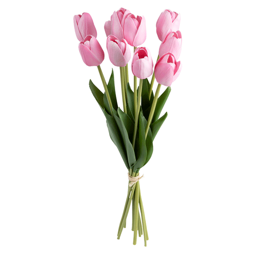 10PINK TULIP BOUQUET SATIS H48