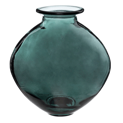 RECY GLS VASE GREEN CANDY H26