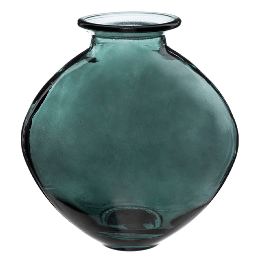 RECY GLS VASE GREEN CANDY H26
